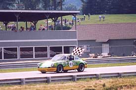 Taking the checkered @ Lime Rock